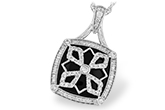 A214-71531: DIA & ONYX NECKLACE .38 TW