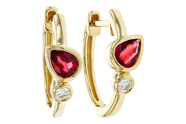 A301-96086: EARRINGS .48 RUBY .54 TGW