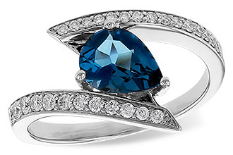 B301-92395: LDS RG 1.04 LONDON BLUE TOPAZ 1.28 TGW (8x6MM)