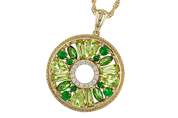 B301-95131: NECKLACE 1.47 SEMI-PREC (PER & GR.GT) 1.52 TGW