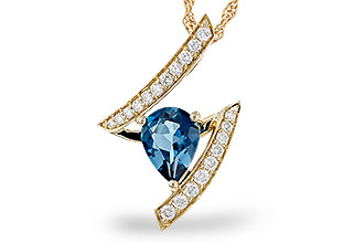 C301-92395: NECK 1.04 LONDON BLUE TOPAZ 1.23 TGW (8x6MM)