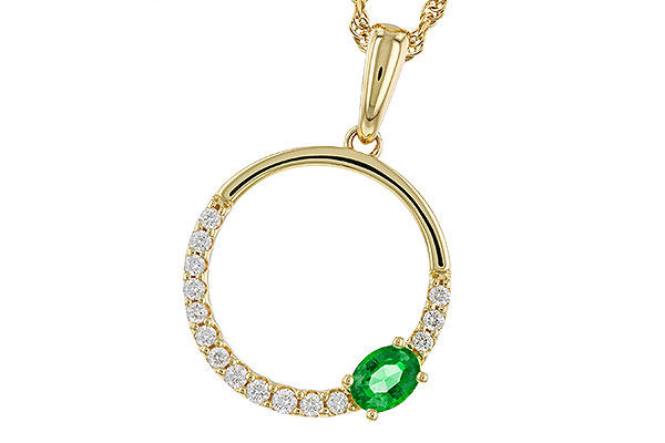 C301-94204: NECKLACE .19 EMERALD .34 TGW