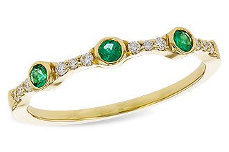 C301-94222: LDS WED RG .11 EMERALD .20 TGW