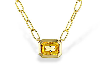 C301-96977: NECKLACE .86 CITRINE (18")
