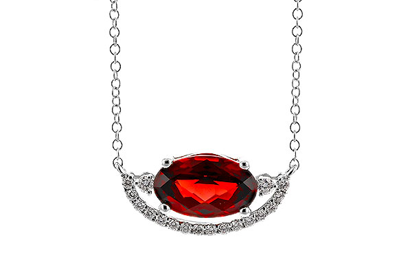 D301-93331: NECKLACE 1.94 GARNET 2.08 TGW (10x6MM GAR / 18")