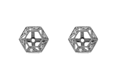 E027-45104: EARRING JACKETS .08 TW (FOR 0.50-1.00 CT TW STUDS)