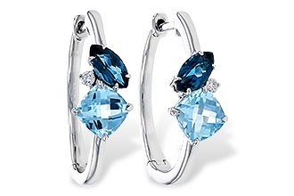 E301-95095: EARRINGS 1.82 TW BLUE TOPAZ 1.86 TGW