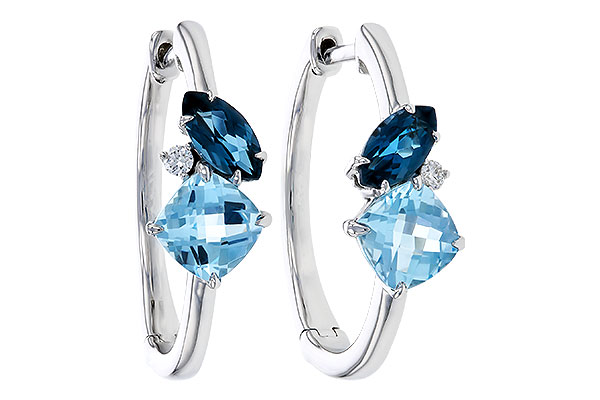 E301-95095: EARRINGS 1.82 TW BLUE TOPAZ 1.86 TGW