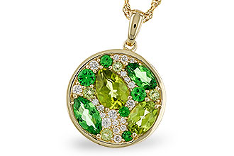E301-95113: NECK 2.20 TW SEMI-PRECIOUS (TSAV, PER) 2.37 TGW