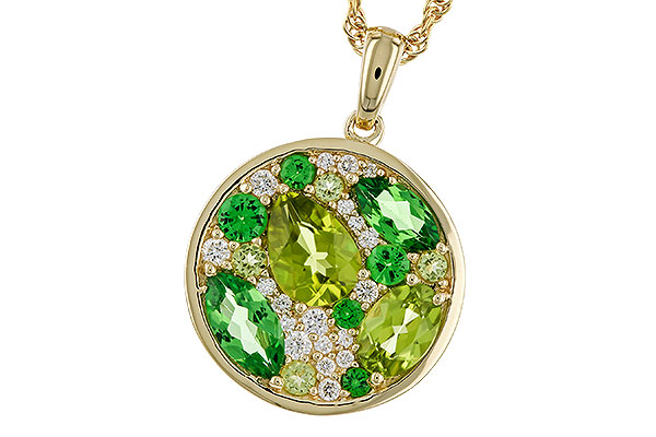 E301-95113: NECK 2.20 TW SEMI-PRECIOUS (TSAV, PER) 2.37 TGW
