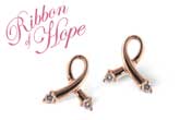 H027-45140: PINK GOLD EARRINGS .07 TW