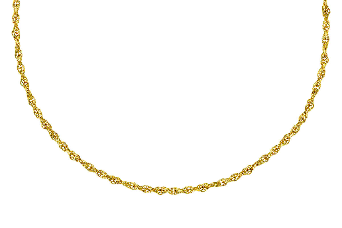 H301-06085: ROPE CHAIN (8IN, 1.5MM, 14KT, LOBSTER CLASP)