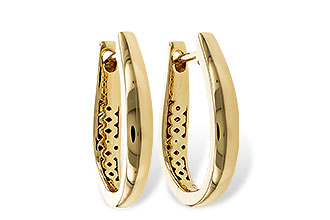 H301-96985: GOLD EARRINGS (17MM)