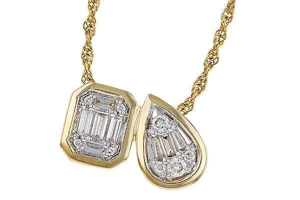 H301-98785: NECKLACE .17 BAG .25 TW