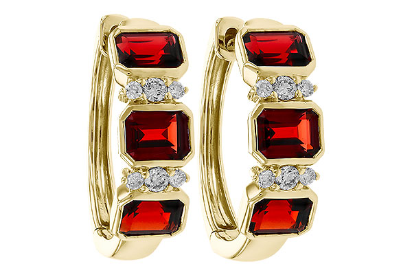 K301-93331: EARRING 1.50 TW GARNET 1.61 TGW