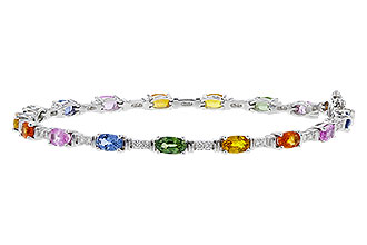 M301-93349: BRACELET 4.76 MULTI-COLOR SAPPH 5.08 TGW (7")